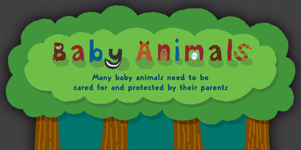 Baby Animals activity sign