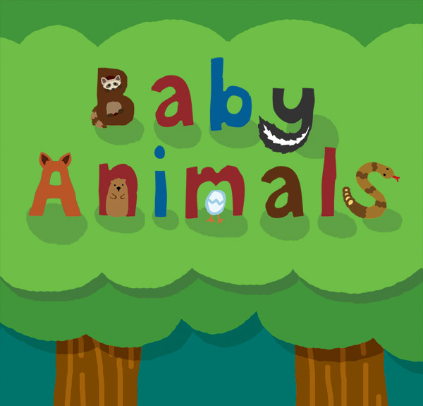 Baby Animals activity sign