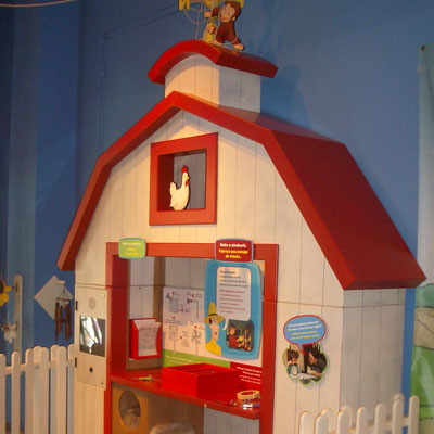 Curious George exhibit farm area